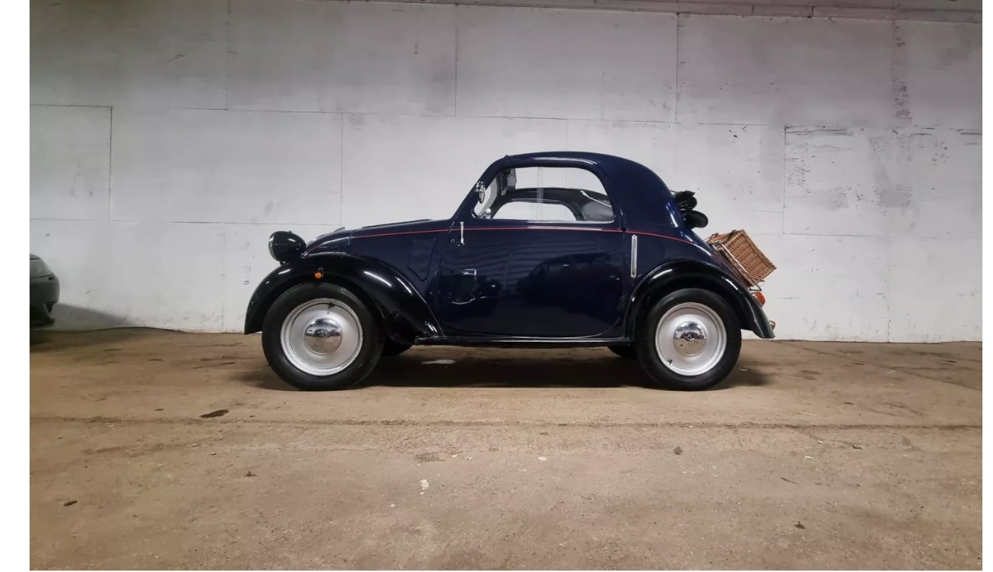 Rare Fiat 500 Topolino Convertible (RHD) Up for Auction! Own a piece of history - classic Italian design, right-hand drive.